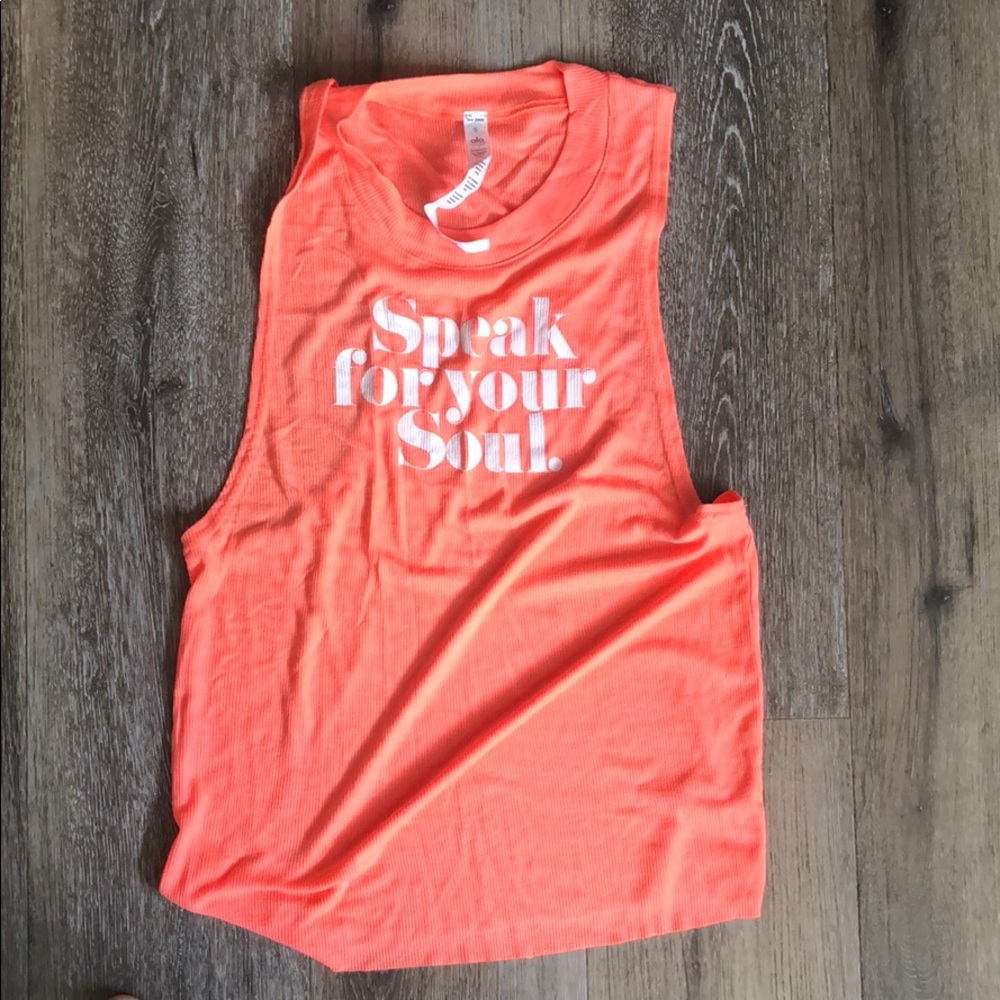 Coral ALO yoga work out tank